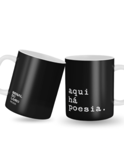 Caneca Oficial Bienal Aqui Há Poesia